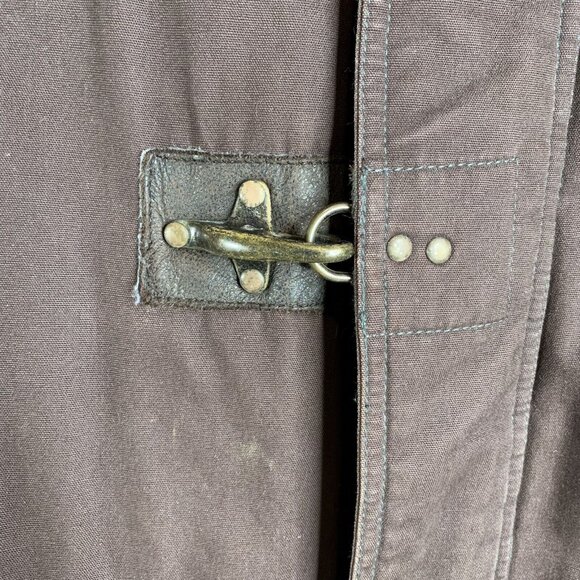 Dockers Mens Metal Clip Hook & Ring Closure Heavy Coat Quilt Lining Brown Size L - Picture 8 of 16